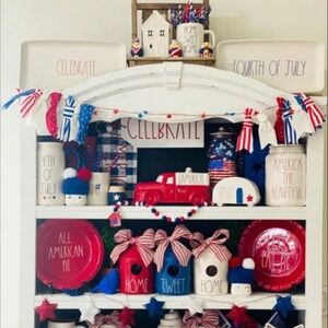 Rae Dunn Fourth of July ceramic rectangle platter